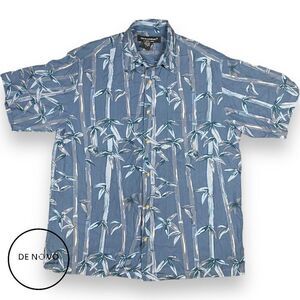 Ono & Company Men’s Bamboo Tree Silk Cotton Blend Button-Up Shirt Size Large